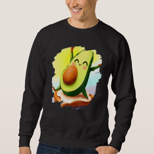 Avocado Dancing on Toast Cute Avocado Bread Foodie Sweatshirt (Vorderseite)
