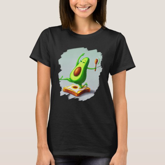 Avocado Dancing on Toast Cute Avocado Bread Foodie T-Shirt (Vorderseite)