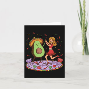 Avocado Dancing Salsa Cinco De Mayo Mexican Avocad Karte