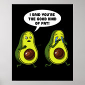 Avocado der gute feine Vegane Witz Poster (Vorne)