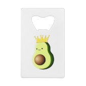 Avocado der König aller Früchte Geldbeutel Flaschenöffner (Rückseite)