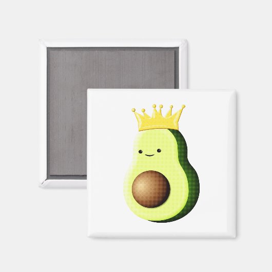 Avocado der König aller Früchte Magnet (Vorderseite/Rückseite)