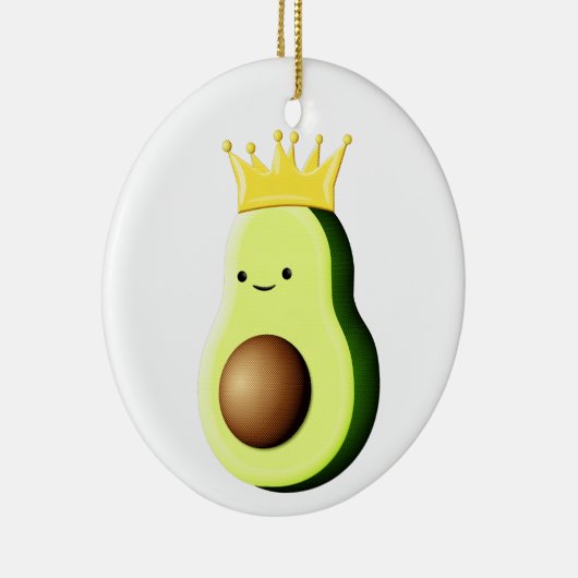 Avocado der König aller Früchte T - Shirt Keramik Ornament (Rechts)