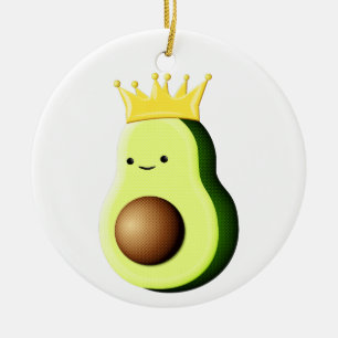 Avocado der König aller Früchte T - Shirt Keramik Ornament
