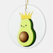 Avocado der König aller Früchte T - Shirt Keramik Ornament (Links)