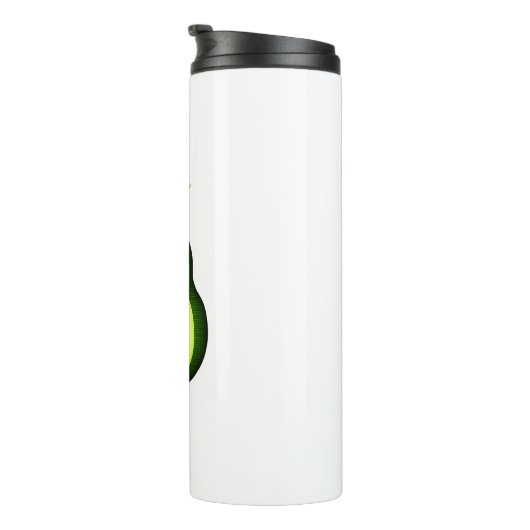 Avocado der König aller Früchte Thermosbecher (Nach rechts gedreht)