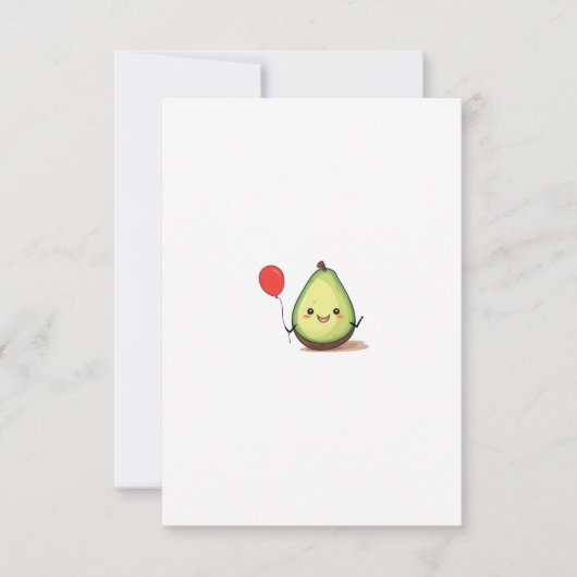 Avocado-Design, Avocado-Thema Dankeskarte (Vorderseite)