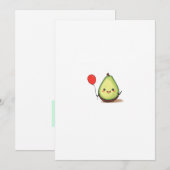Avocado-Design, Avocado-Thema Einladung (Vorne/Hinten)
