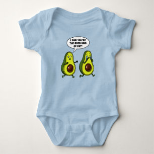 Avocado die gute Art des fetten lustigen veganen Baby Strampler