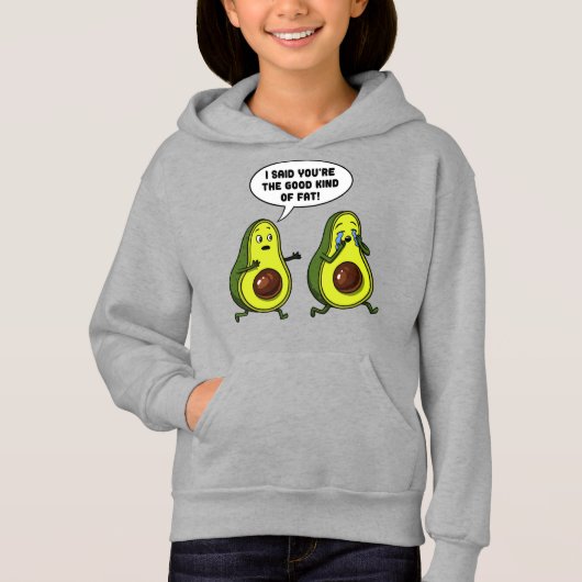 Avocado die gute Art des fetten lustigen veganen Hoodie (Vorderseite)