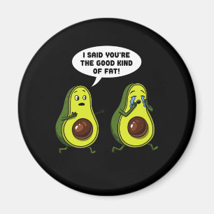 Avocado die gute Art des fetten lustigen veganen Magnet
