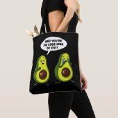 Avocado die gute Art des fetten lustigen veganen Tasche (Von Nahem)