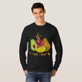 Avocado - Dragon - Frucht - Mango - Papaya Feinsch T-Shirt (Vorne ganz)