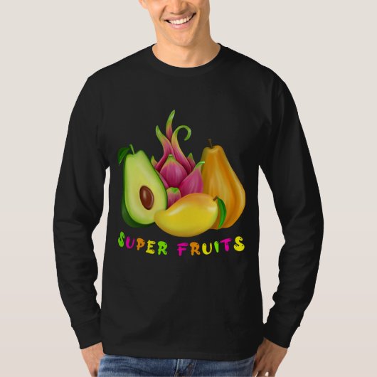 Avocado - Dragon - Frucht - Mango - Papaya Feinsch T-Shirt (Vorderseite)