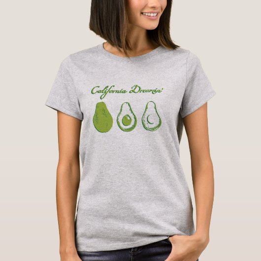 Avocado Dreaming - Grün & Grau T-Shirt (Vorderseite)