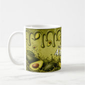 Avocado-Drip-Retro-Geschenk | Erdiges Hellgrün Nam Kaffeetasse (Links)