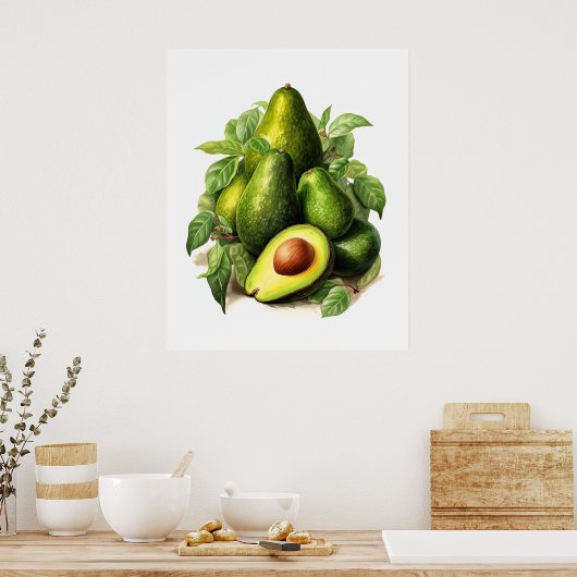 AVOCADO druckbar Poster (Küche)