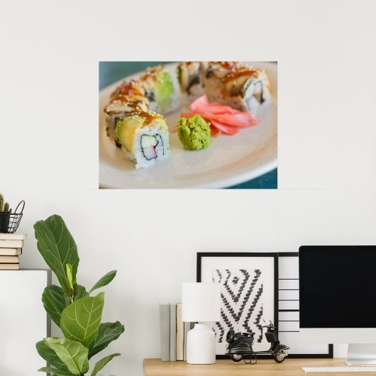 Avocado Eel Sushi Roll Poster (Heimbüro)
