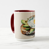 Avocado & Egg Toast Gusto Poesie Tasse (Vorderseite Links)