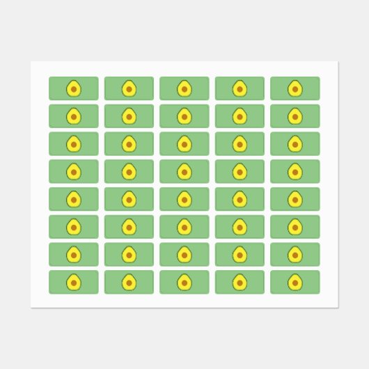 Avocado Etiketten (Blatt)