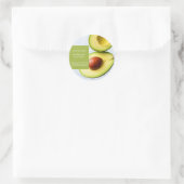 Avocado Facial Mask Label Runder Aufkleber (Tasche)