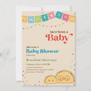 Avocado Farbige Fiesta Taco Bout ein Baby Shower Einladung