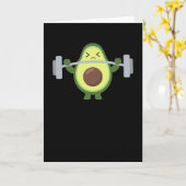 Avocado Fitness Huntel Funny Avocados Karte (Gelbe Blume)