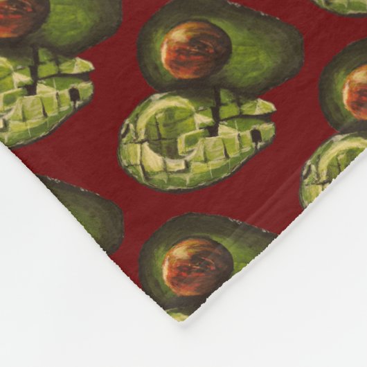 Avocado Fleece Blanket (Ecke)