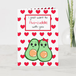 Avocado Food Pun, Niedlich Happy Valentine's Day C Karte