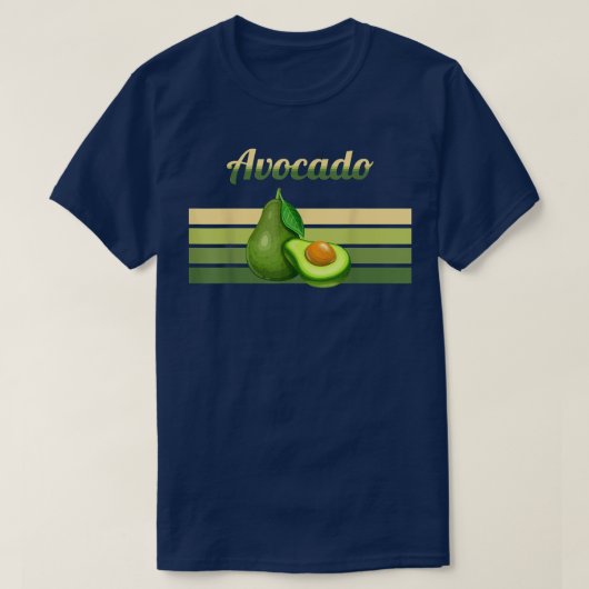 Avocado Fresh Retro Vegan Vegetarian PlantBased Gi T-Shirt (Design vorne)