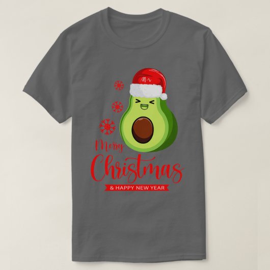 Avocado Frohe Weihnachten 1 T-Shirt (Design vorne)
