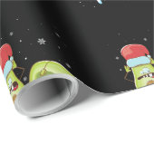 Avocado Frohe Weihnachten Vegane Pajama Weihnachts Geschenkpapier (Rolleneckpunkt)