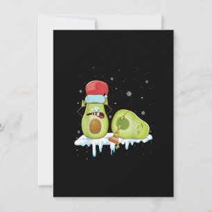 Avocado Frohe Weihnachten Veganer Weihnachtsmann-M Einladung