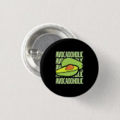 Avocado Frucht Food Button (Vorne & Hinten)