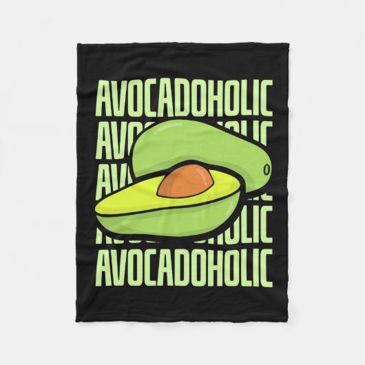 Avocado Frucht Food Fleecedecke (Vorderseite)