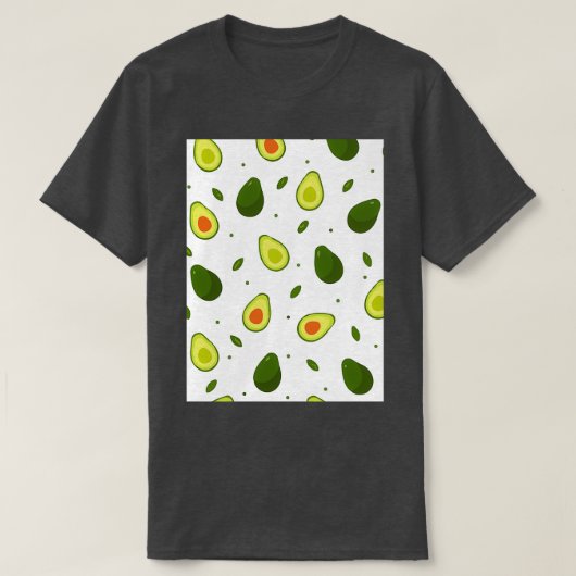Avocado Frucht Form Blätter T-Shirt (Design vorne)