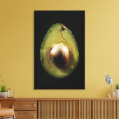 Avocado, Frucht, schwarzer Hintergrund Leinwanddruck (Insitu (Wohnzimmer))