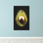 Avocado, Frucht, schwarzer Hintergrund Leinwanddruck (Insitu (Holzboden))