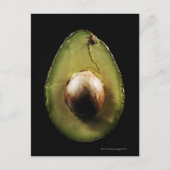 Avocado, Frucht, schwarzer Hintergrund Postkarte (Vorderseite)