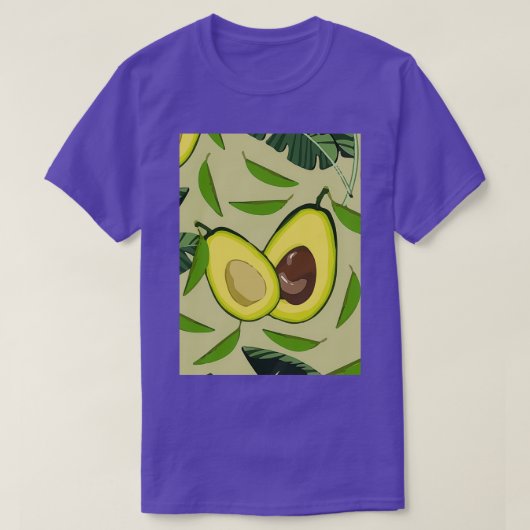 Avocado Frucht Talentierte Textur T-Shirt (Design vorne)