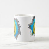 Avocado Fruchtloch in einer Wand Veganer Feinschme Kaffeetasse (Mittel)