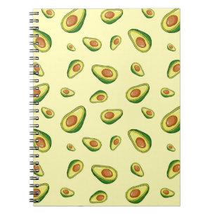 Avocado-Fruchtmuster Notizblock