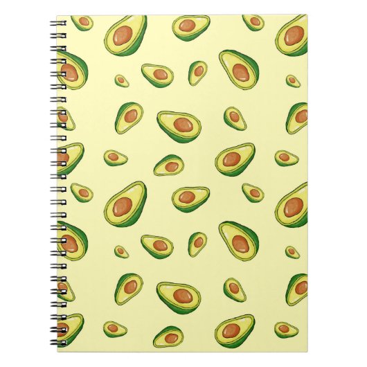 Avocado-Fruchtmuster Notizblock (Vorderseite)