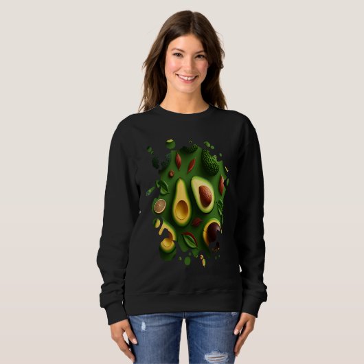 Avocado Fruit Gardening Veggies Men Women Sweatshirt (Vorne ganz)