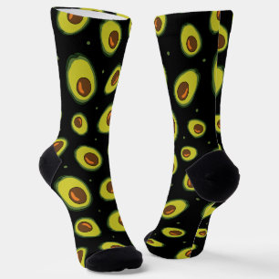 Avocado Fruit Gemustert Socken