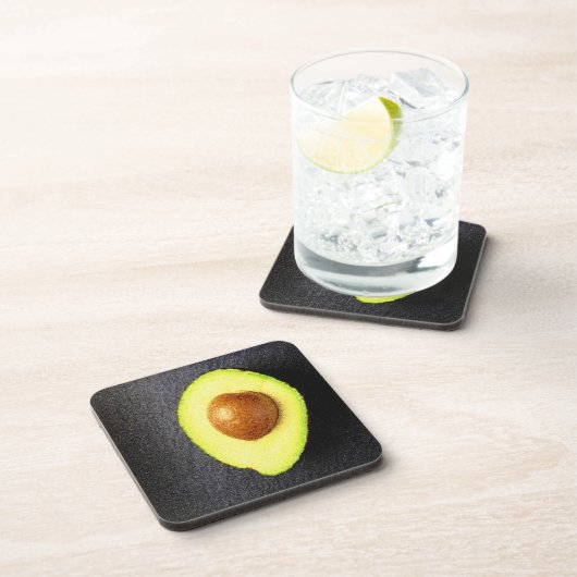 "Avocado Fruit" Niedliches Foto. Jetzt kaufen Getränkeuntersetzer (Rechte Seite)