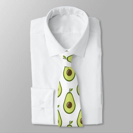 Avocado Fruit Pattern Neck Tie Krawatte (Gebunden)