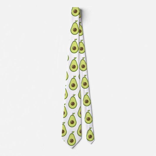 Avocado Fruit Pattern Neck Tie Krawatte (Vorderseite)
