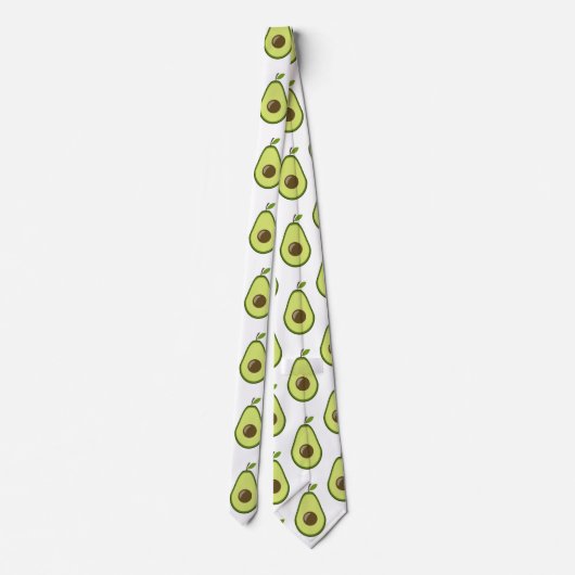 Avocado Fruit Pattern Neck Tie Krawatte (Rückseite)