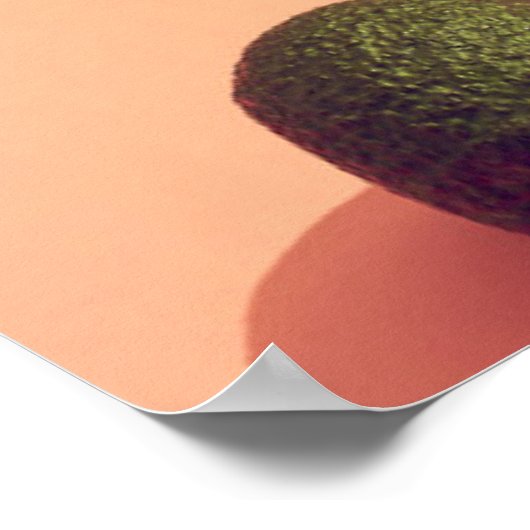 Avocado Fruit Portrait Poster (Ecke)